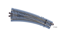 TILLIG 83864 - Bettungsgleis braun Innenbogenweiche links 15° mit Handantrieb (TT, H0m)
